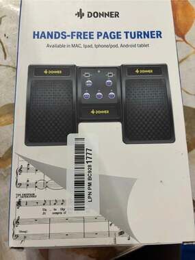 Donner Wireless Page Turner Pedal for Tablets Phone Foot Pedal Rechargeable